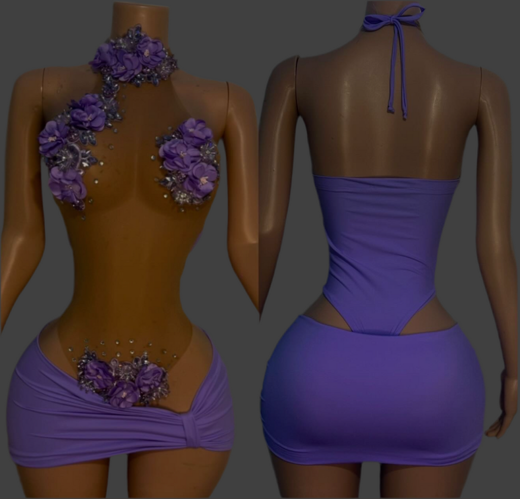 Pretty litte baby flowers set Lavender
