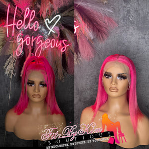 dark pink wig 2 inch