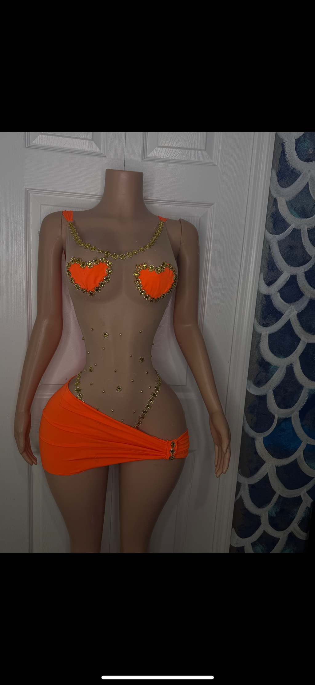 Orange heart set