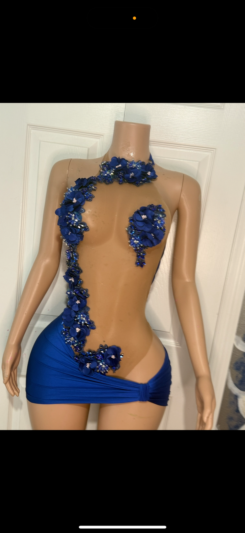 Pretty litte baby flowers set blue