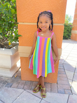 Melanee rainbow dress